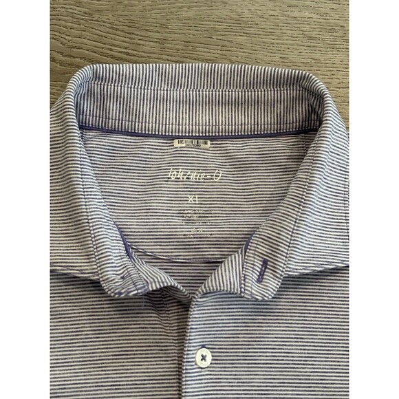 Johnnie O Polo Shirt Performance UPF 50 Sun Protection Striped Men Size XL Golf - Picture 3 of 9
